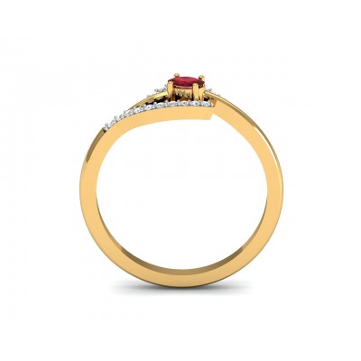 Tory Ruby & Diamond ring in Gold